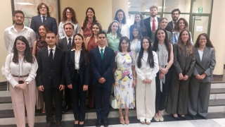 Los jueces/zas en prácticas de la 75ª Promoción de la Carrera Judicial en la sede del TSJ de Madrid
